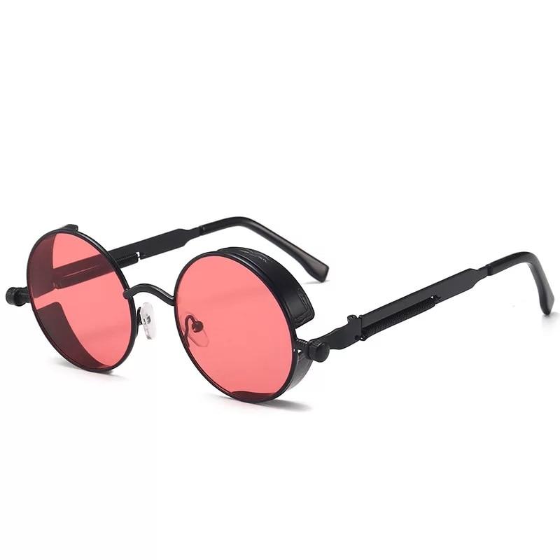 Steampunk Jacob Sunglasses - Light Red / Black - Sunglasses