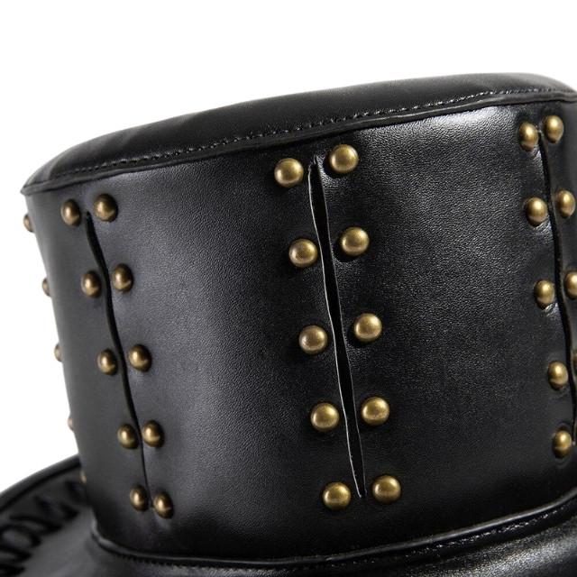 Steampunk Leather Hat - Steampunk Hat