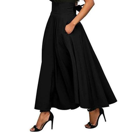 Steampunk Long Black Skirt - Steampunk Skirt