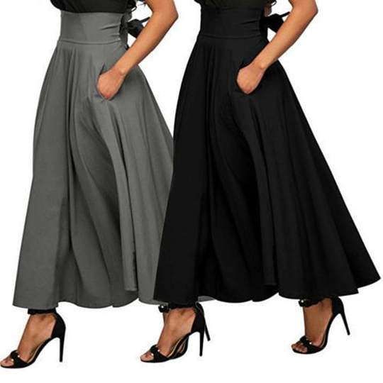 Steampunk Long Black Skirt - Steampunk Skirt