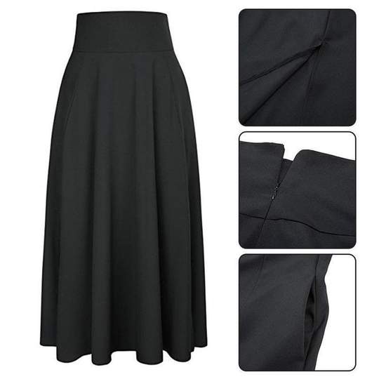 Steampunk Long Black Skirt - Steampunk Skirt