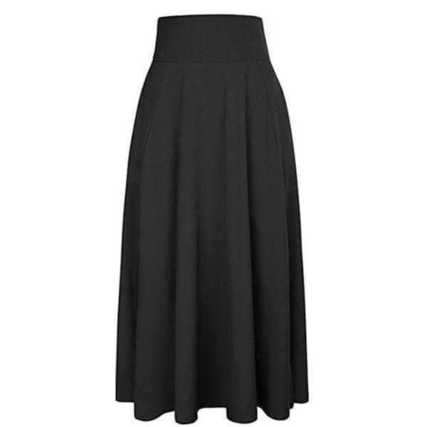 Long Black Steampunk Skirt