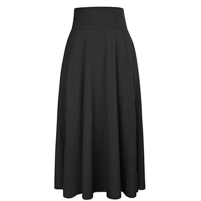 Long Black Steampunk Skirt