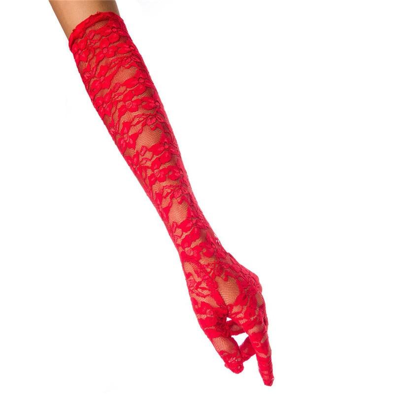 Steampunk Long Gloves - Red - Steampunk Gloves