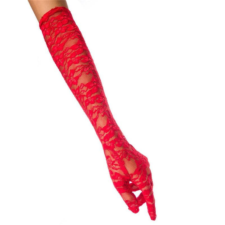 Steampunk Long Gloves - Red - Steampunk Gloves