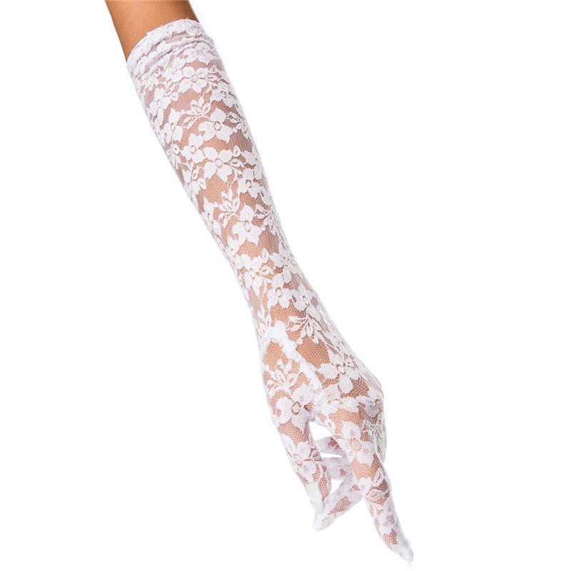 Steampunk Long Gloves - White - Steampunk Gloves