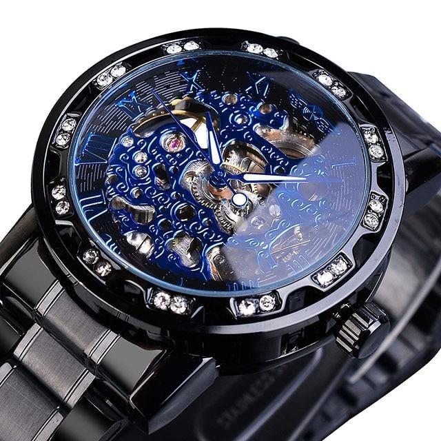 Steampunk Luxurious Wrist Watch - Black - Steampunk Wrist 