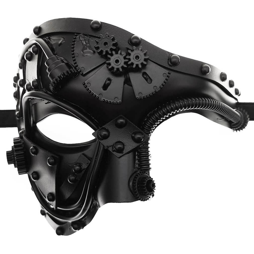 Black Steampunk Masquerade Mask