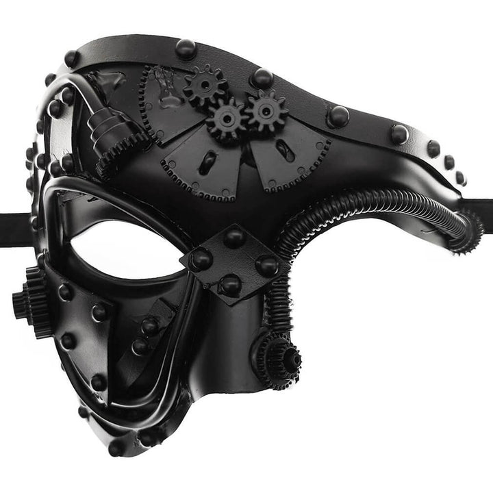Black Steampunk Masquerade Mask