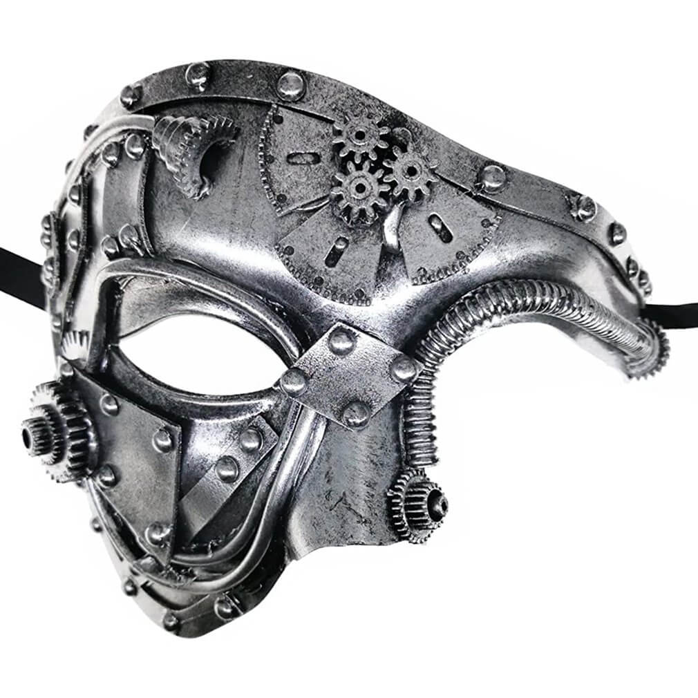 Silver Steampunk Masquerade Mask