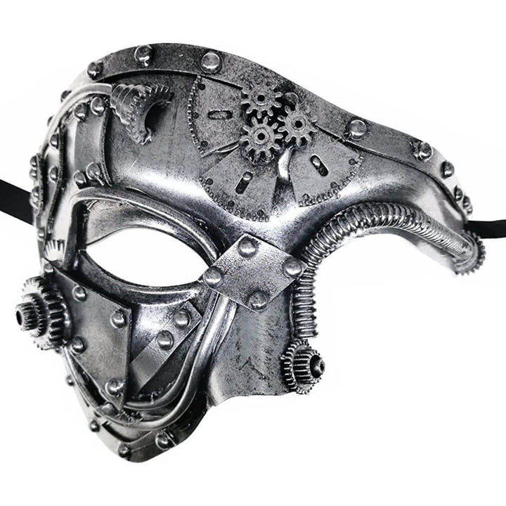 Silver Steampunk Masquerade Mask