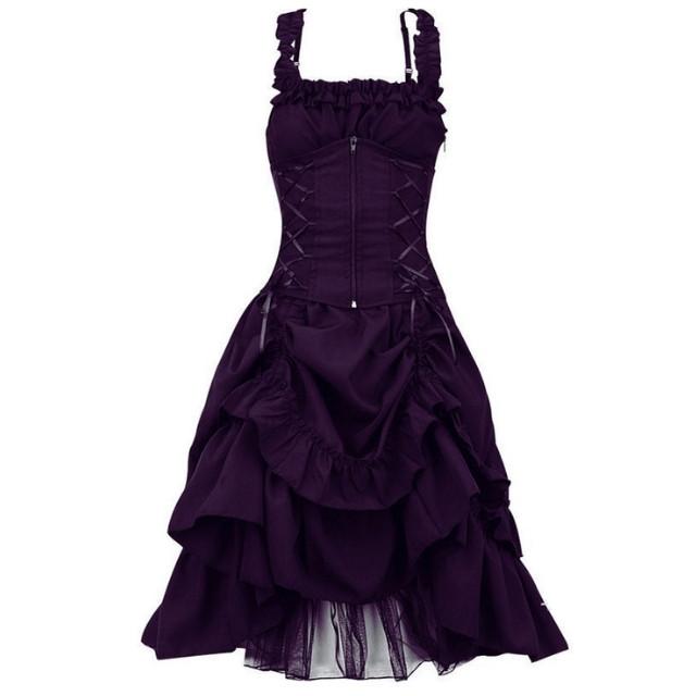 Medieval Steampunk Dress Navy Blue / L Medieval Steampunk Dress Navy Blue / L
