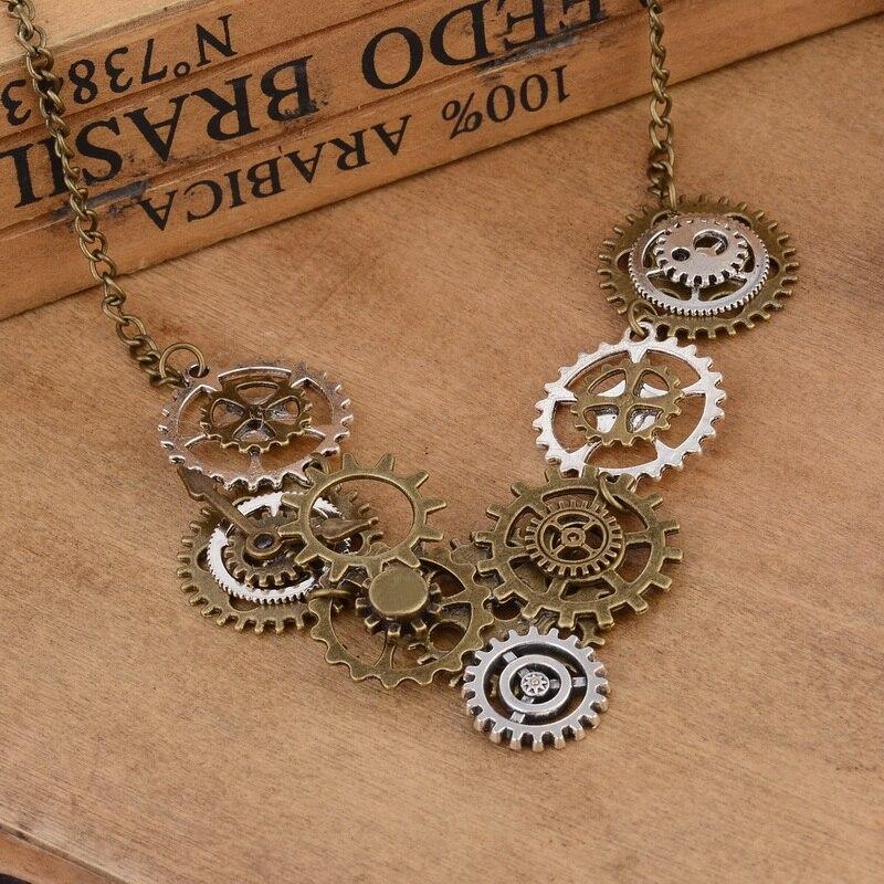 Steampunk Necklace Gears - Necklaces