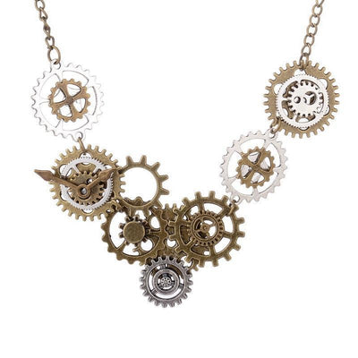 Steampunk Necklace Gears - Necklaces
