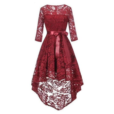 red Steampunk Party Dress