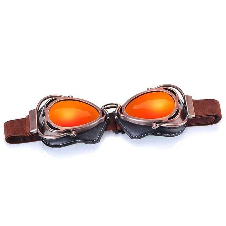 Steampunk Pilot Goggles - Orange