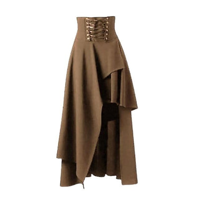 Steampunk Pirate Skirt - Kaki / S - Steampunk Skirt