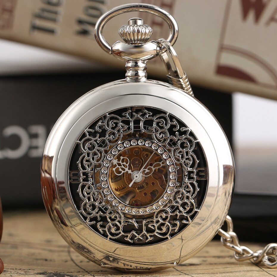 STEAMPUNK POCKET WATCH SILVER MYSTERY
