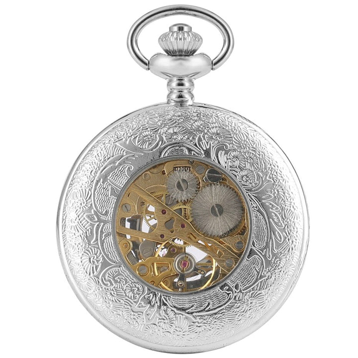 STEAMPUNK POCKET WATCH SILVER MYSTERY