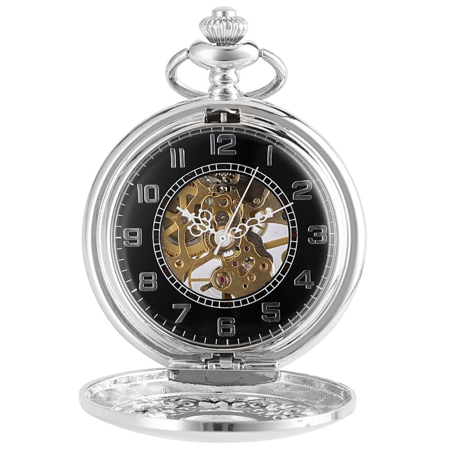 STEAMPUNK POCKET WATCH SILVER MYSTERY