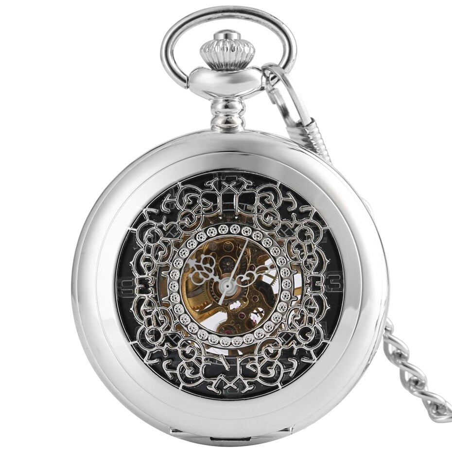STEAMPUNK POCKET WATCH SILVER MYSTERY