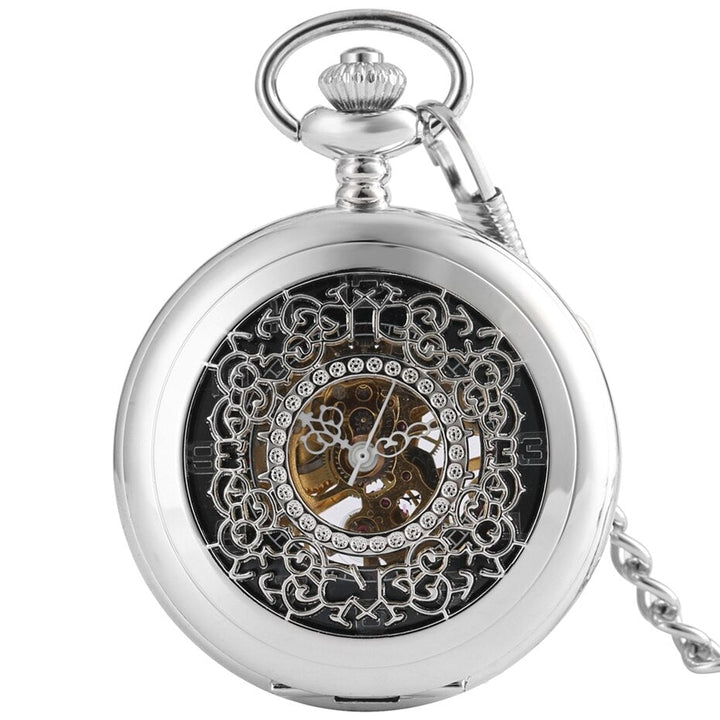 STEAMPUNK POCKET WATCH SILVER MYSTERY