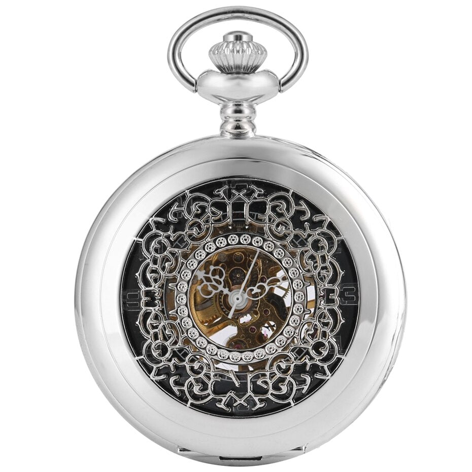STEAMPUNK POCKET WATCH SILVER MYSTERY