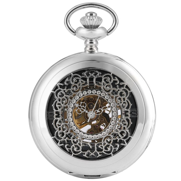 STEAMPUNK POCKET WATCH SILVER MYSTERY