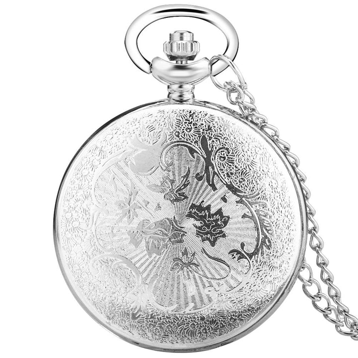 STEAMPUNK POCKET WATCH SILVER RETRO