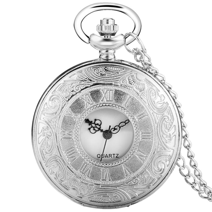 STEAMPUNK POCKET WATCH SILVER RETRO