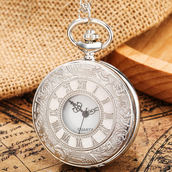 STEAMPUNK POCKET WATCH SILVER RETRO