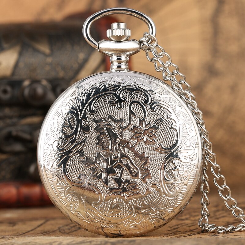 STEAMPUNK POCKET WATCH SILVER SPIDER