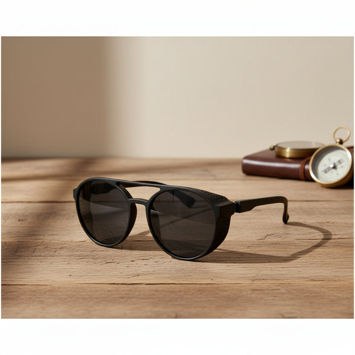Steampunk Polarized Sunglasses - Black - Steampunk 