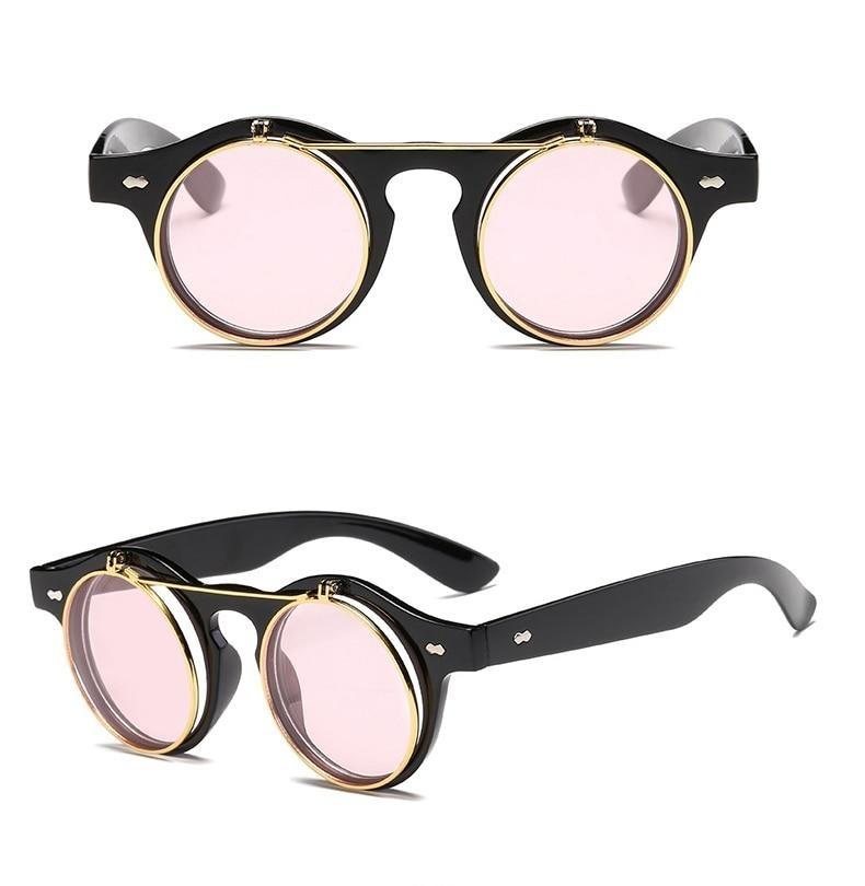 Steampunk Retro Dandy Sunglasses - Pink - Steampunk 