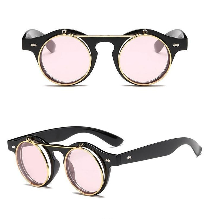 Steampunk Retro Dandy Sunglasses - Pink - Steampunk 