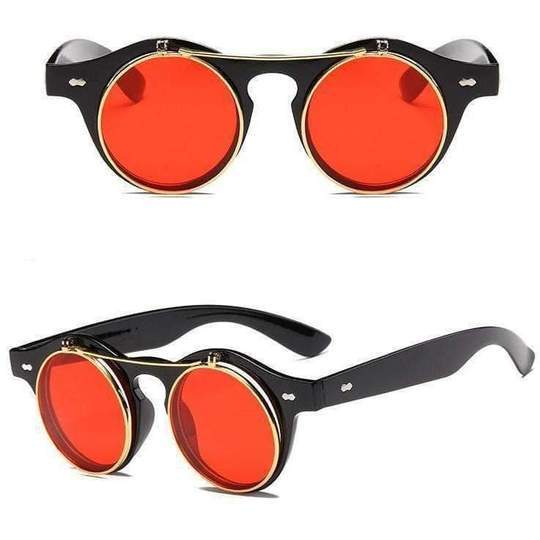 Steampunk Retro Dandy Sunglasses - Red - Steampunk 