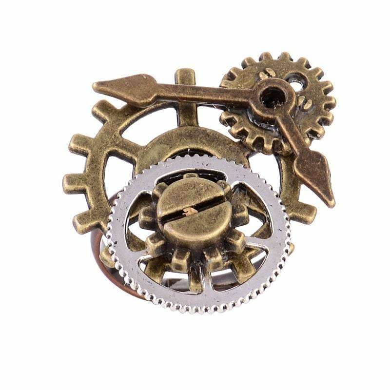 Halloweencostumes.com Antique Steampunk Watch Gears Ring, Brown : Target