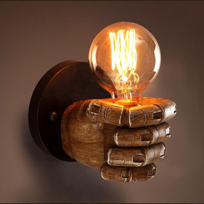STEAMPUNK ROBOT HAND LAMP - LEFT / WITH BULB - LAMPS