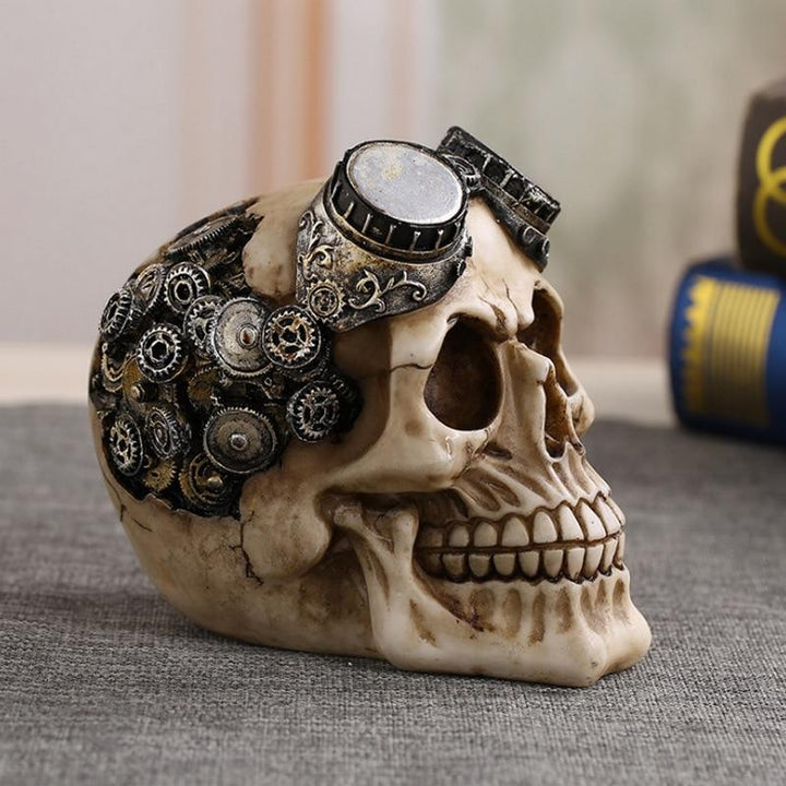 Steampunk Skull Statue - Steampunk Skull