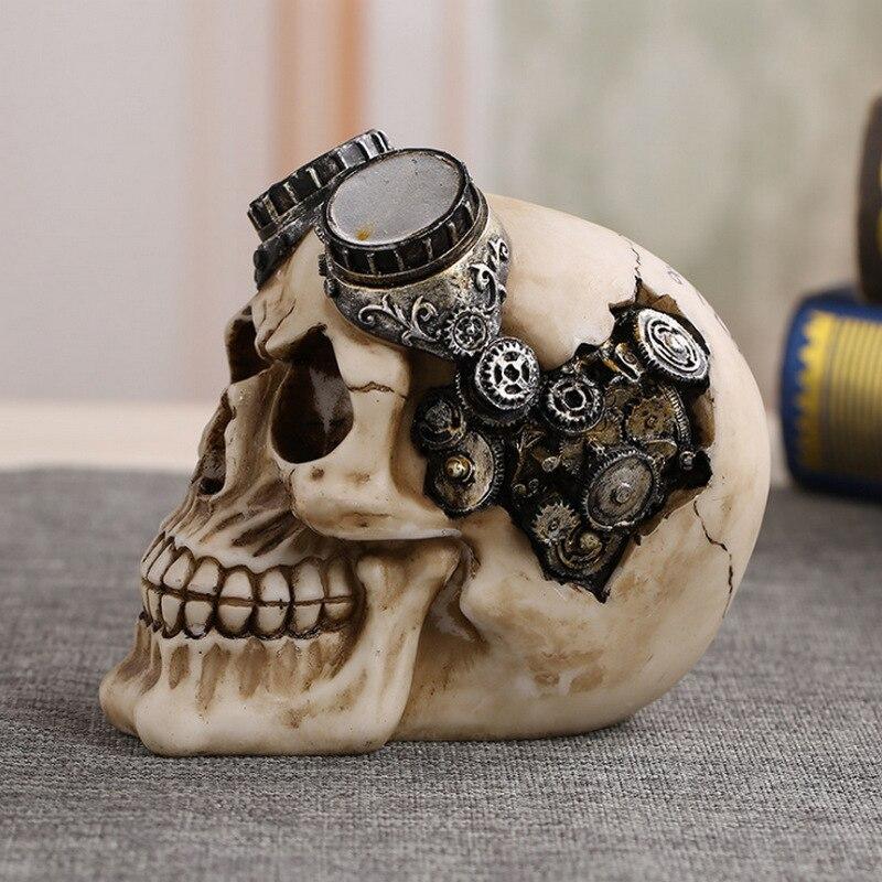 Steampunk Skull Statue - Steampunk Skull