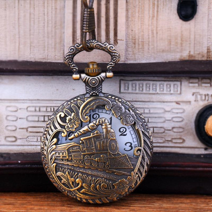 Steampunk Train Pocket Watch - Bronze - Steampunk Pocket 