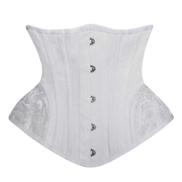 Steampunk Underbust Corset - White / XXS - Steampunk Corset