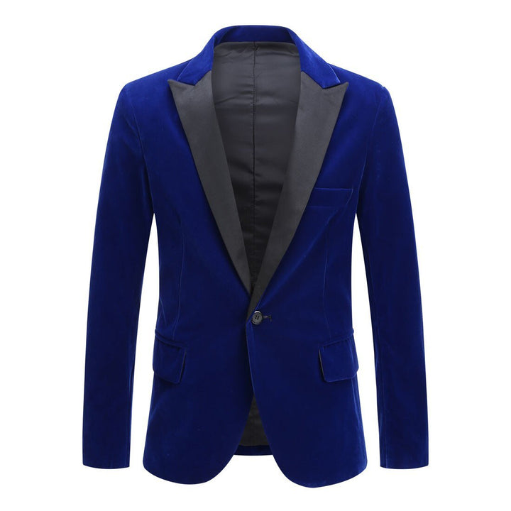 Steampunk Velvet Jacket - blue / M - Steampunk Jackets
