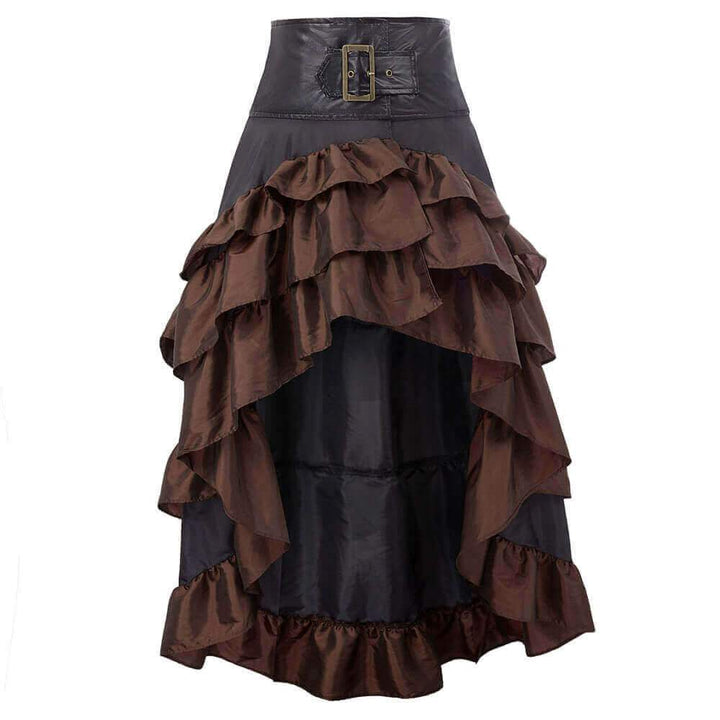 Steampunk Vex Skirt - Brown / S - Steampunk Skirt