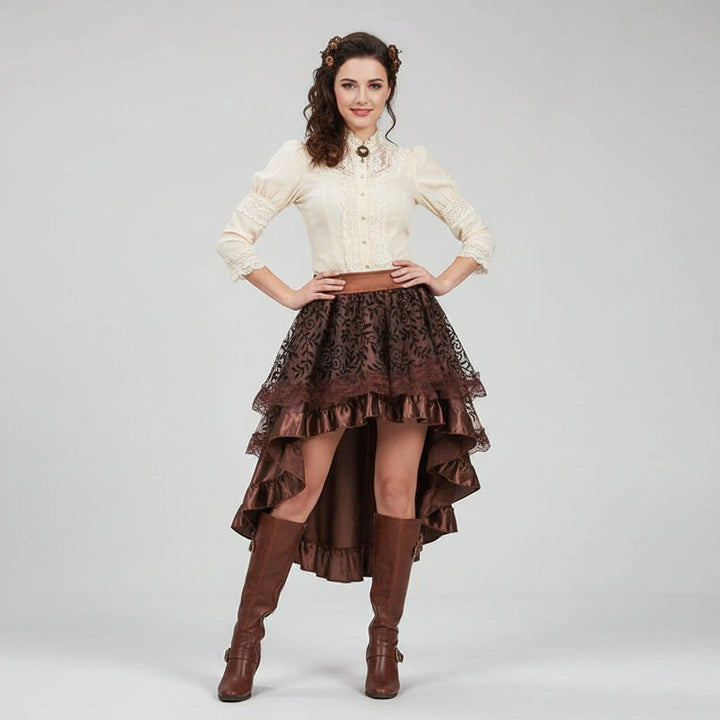 Gold Victorian Steampunk Skirt