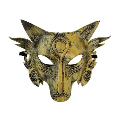 Steampunk Wolf Mask - Gold - Steampunk Mask