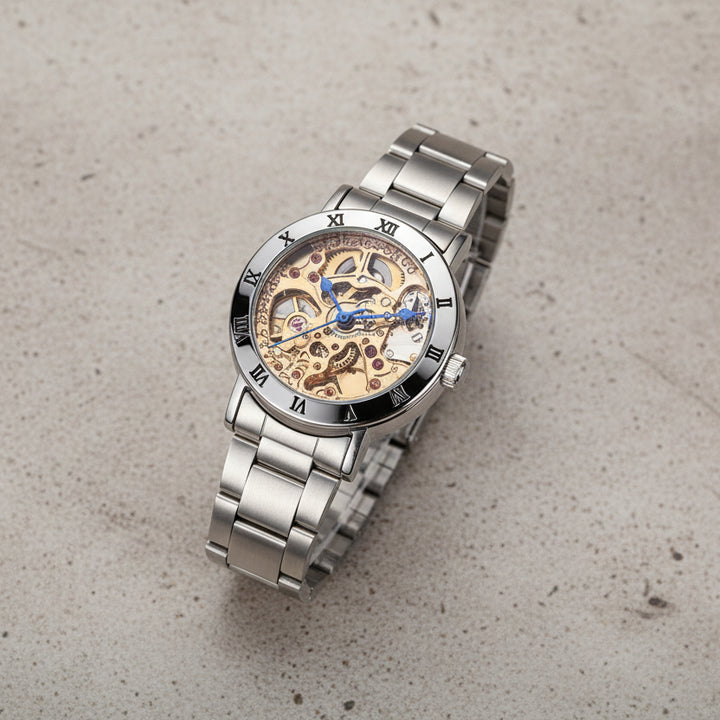 Steampunk Wrist Watch Lady Silver - Wrist Watch