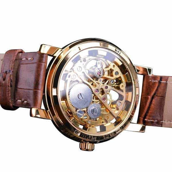 Steampunk Wrist Watch Leather Skeleton - Wrist Watch
