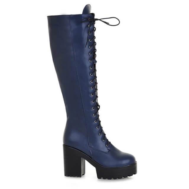 Victorian Black Lace Up Boots - Steampunk Boot