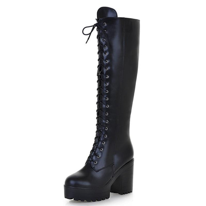 Victorian Black Lace Up Boots - Steampunk Boot